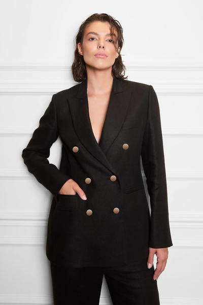LINEN BLACK JACKET