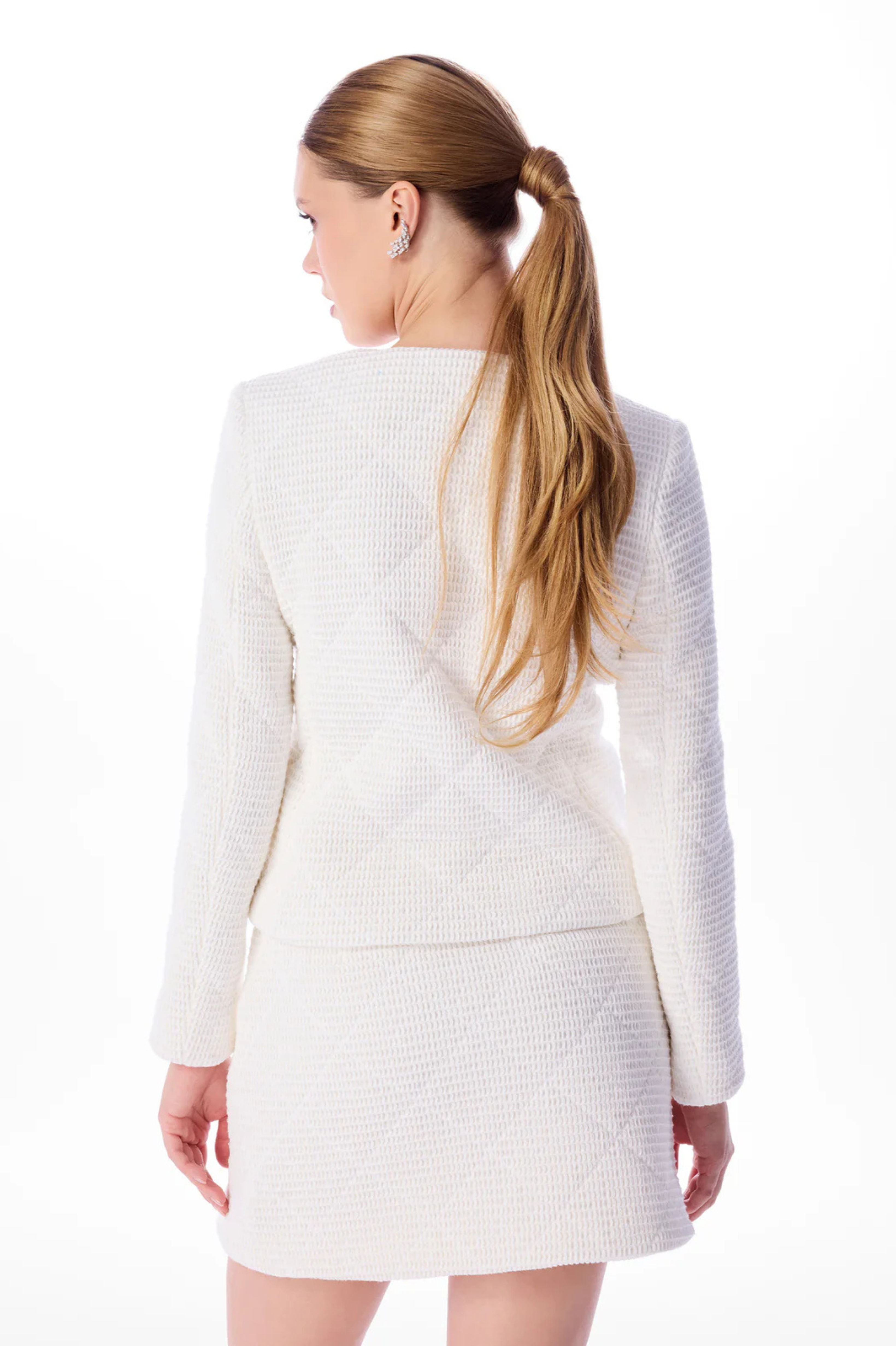 WHITE QUILTED SUIT